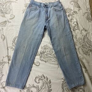 Bugle Boy Vintage‎ Relaxed Fit
Tapered Jeans Tag Sz 32X32 Actual
31X27